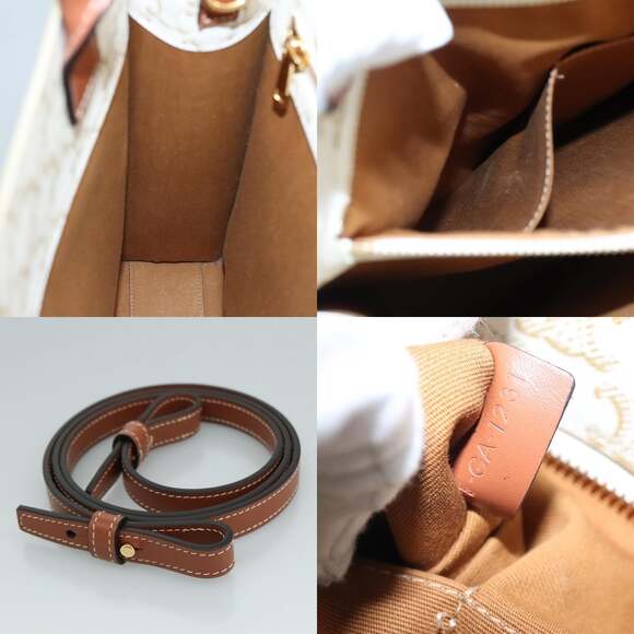 CELINE Triomphe Small Vertical Cabas Tote Bag Pvc Leather White - Picture 12 of 12